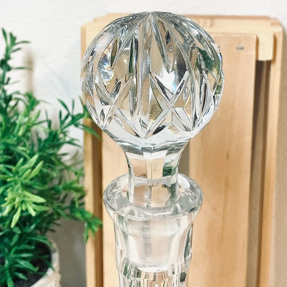 Waterford Lismore Etched Crystal Detailed Ships Decanter w Stopper | EUC